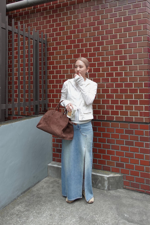 ダブルジップノースリパーカー