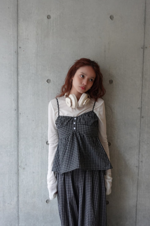 チェックルーズキャミ