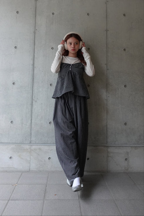 チェックルーズキャミ