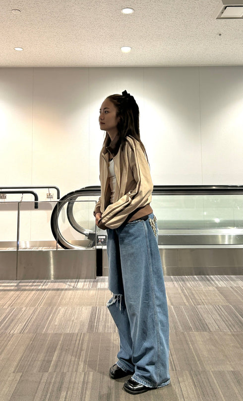 ダブルZIPラインブルゾン