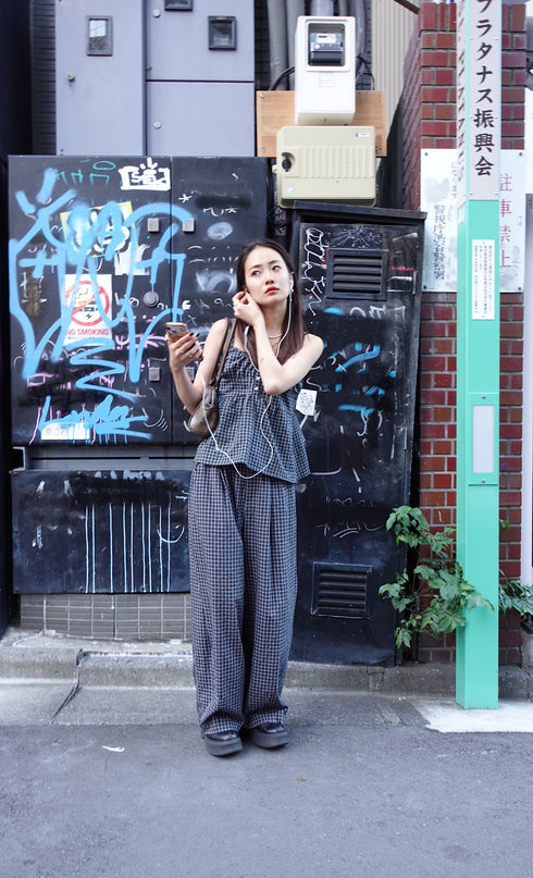 チェックルーズキャミ