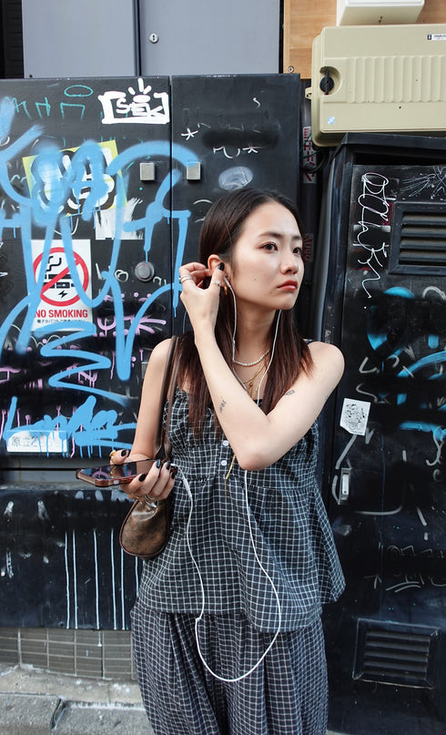 チェックルーズキャミ