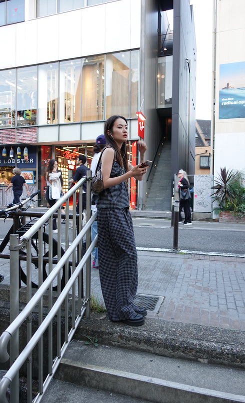 チェックルーズキャミ