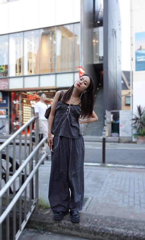 チェックルーズキャミ