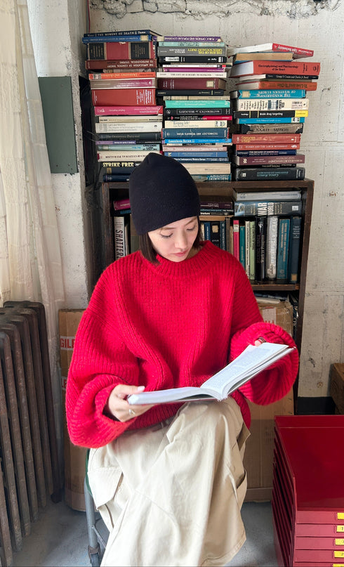 カラーボリュームニット