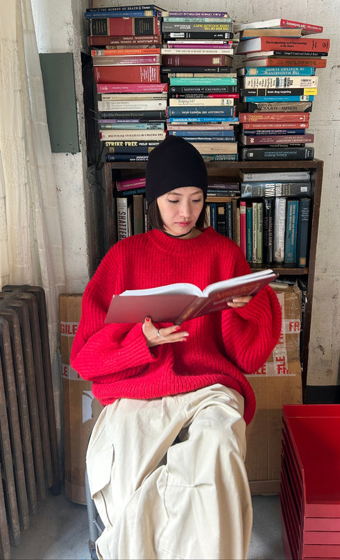 カラーボリュームニット