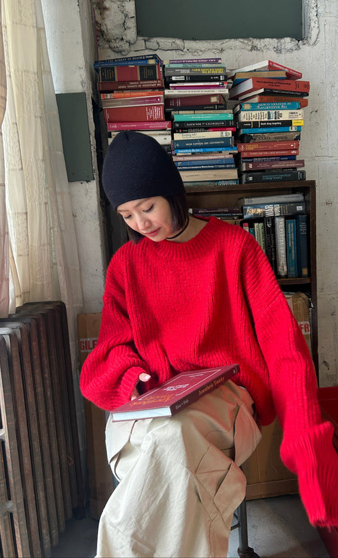 カラーボリュームニット