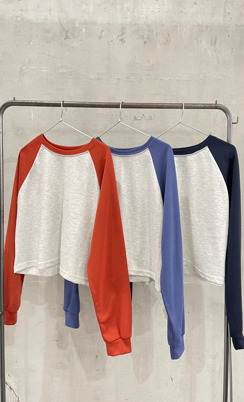 刺繍ラグランロンTee