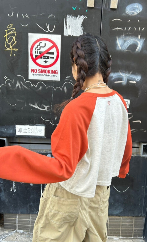 刺繍ラグランロンTee