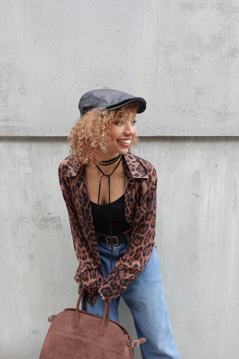 プリントシアーシャツ