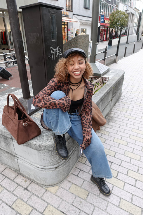 プリントシアーシャツ