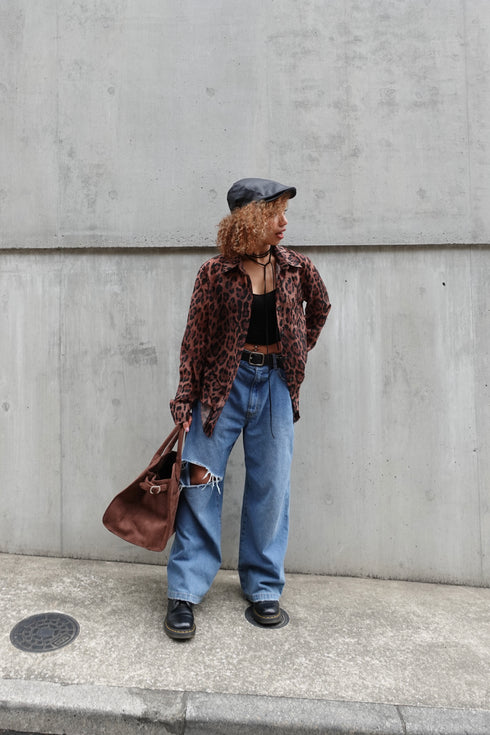 プリントシアーシャツ