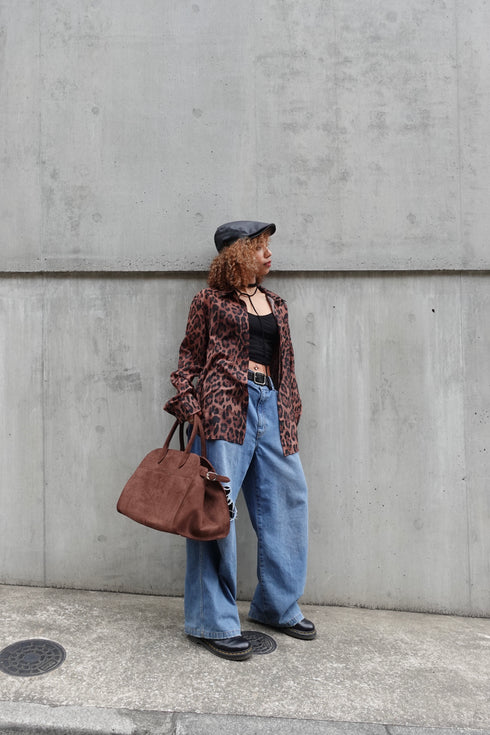 プリントシアーシャツ