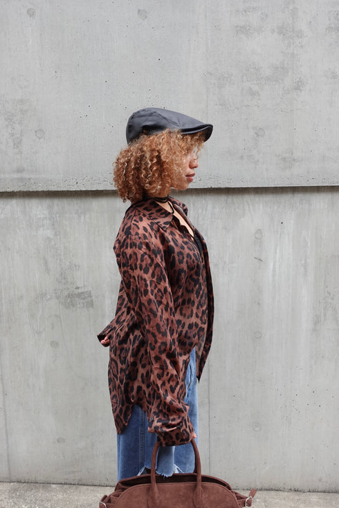 プリントシアーシャツ