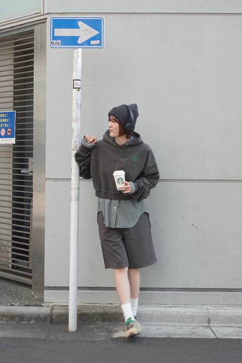 ヘビーウェイトショートパーカー