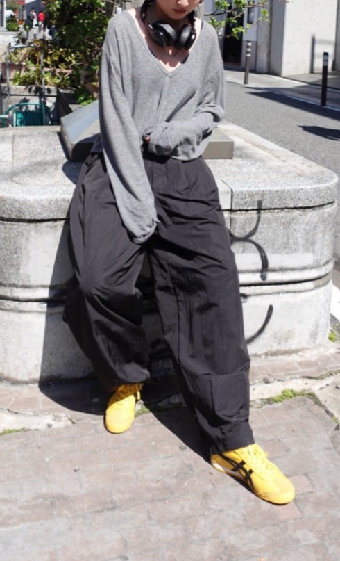 シアーVネックロンTee