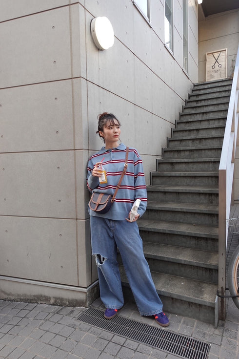 レオパードパッチボーイズデニム