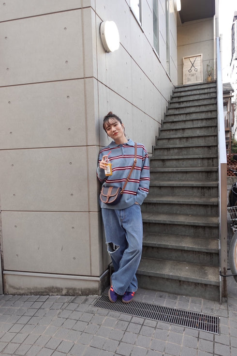 レオパードパッチボーイズデニム