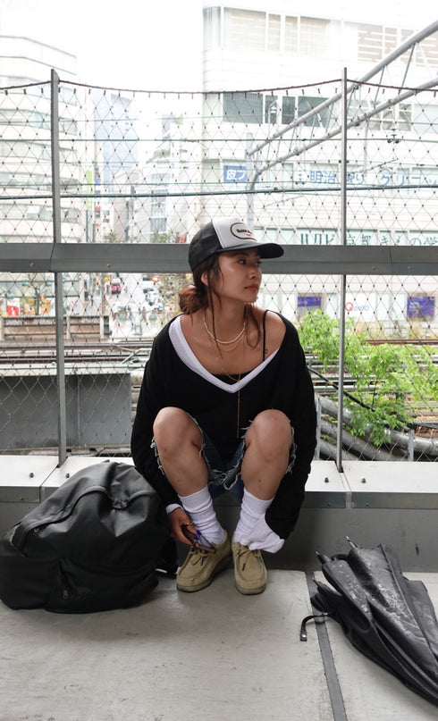 シアーVネックロンTee