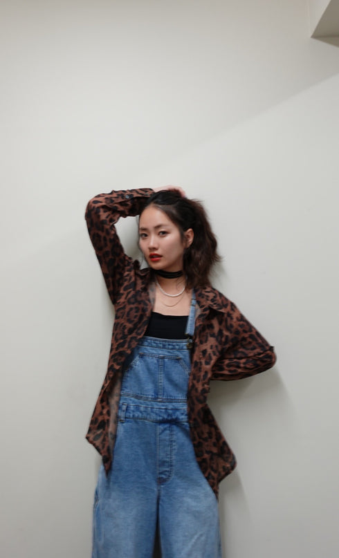 プリントシアーシャツ