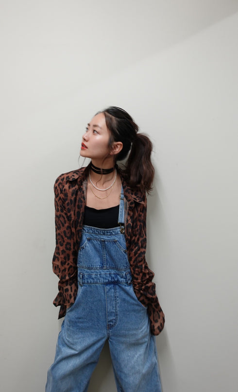 プリントシアーシャツ