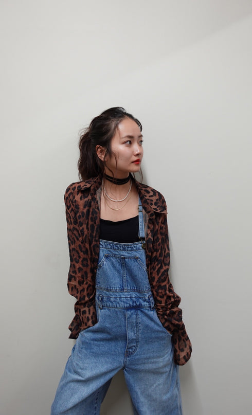 プリントシアーシャツ