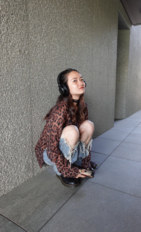 プリントシアーシャツ