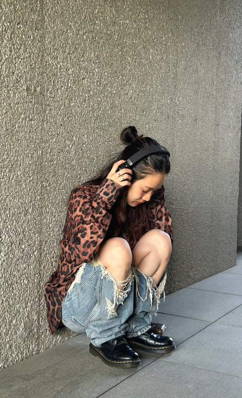 プリントシアーシャツ