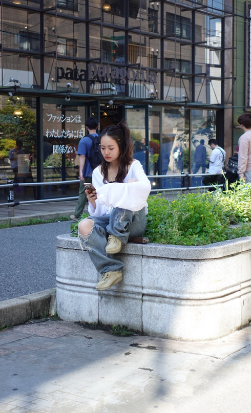 シアーVネックロンTee