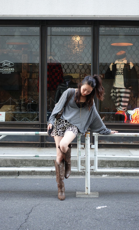 シアーVネックロンTee