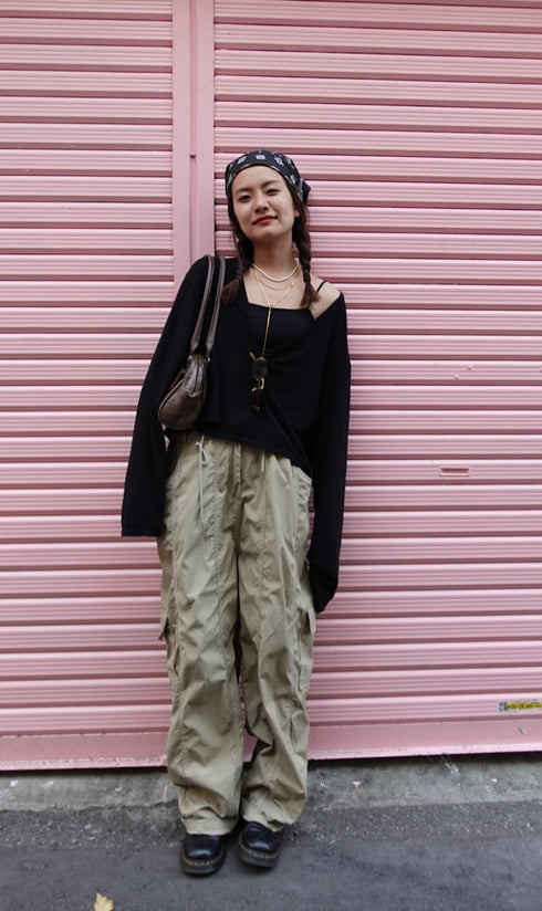 シアーVネックロンTee