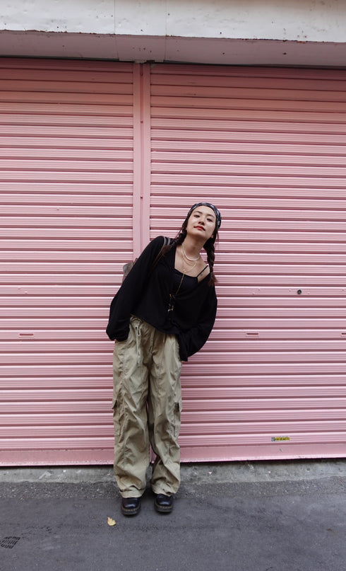 シアーVネックロンTee