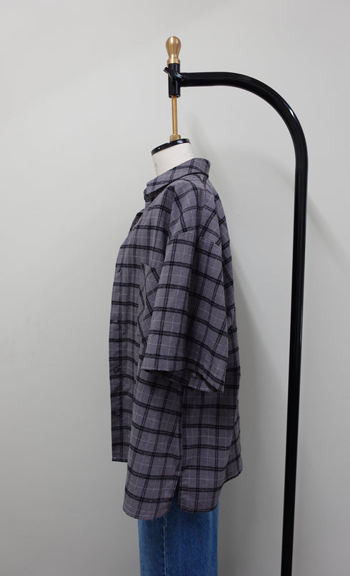 チェックハーフスリーブシャツ