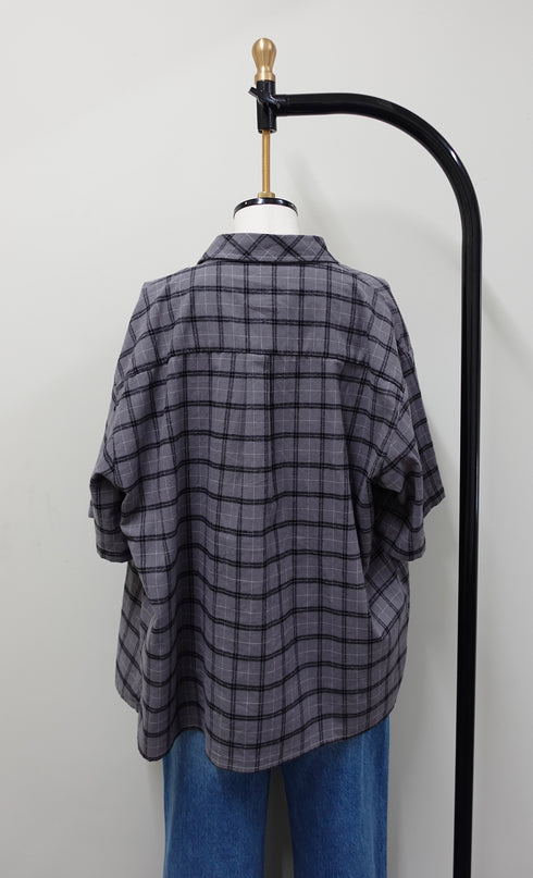 チェックハーフスリーブシャツ