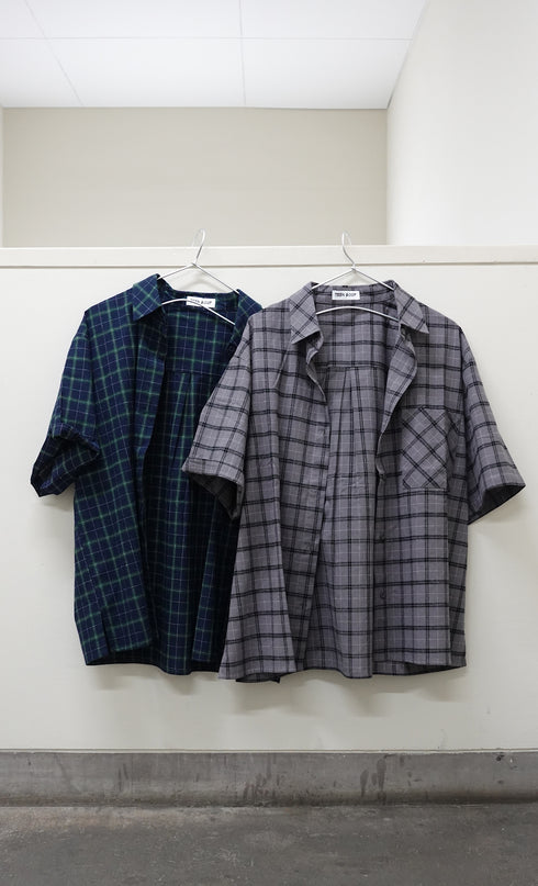 チェックハーフスリーブシャツ