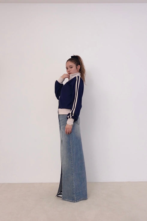 ダブルZIPラインブルゾン