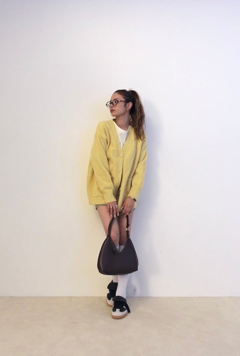 フロントポケットニットカーデ