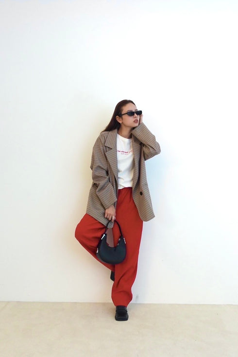 カラータックパンツ