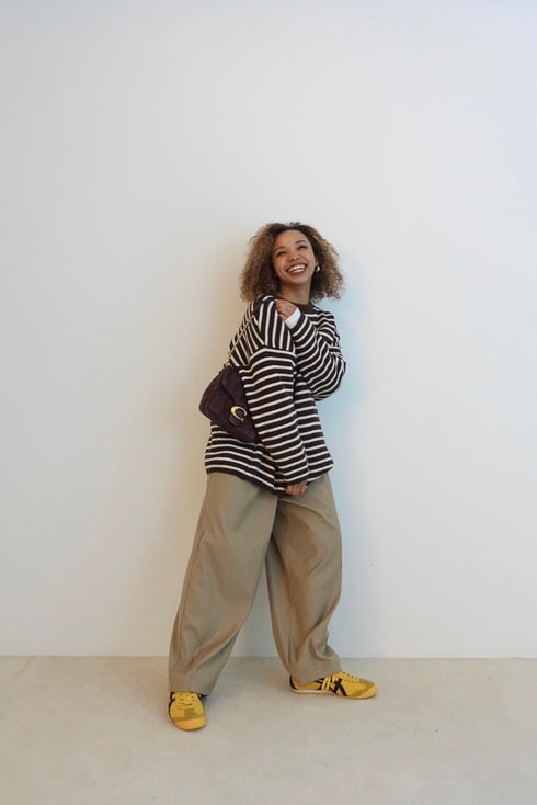 ルーズボーダーニット