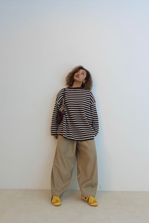 ルーズボーダーニット