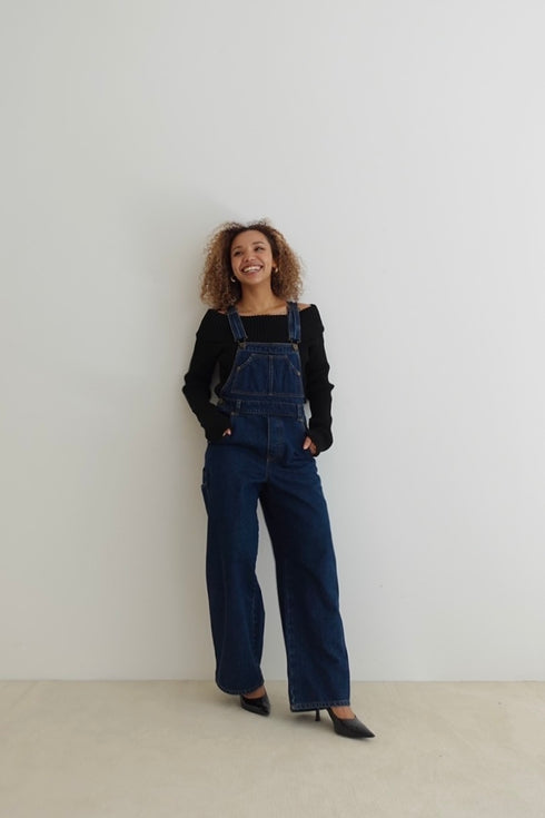 オフショルリブニット