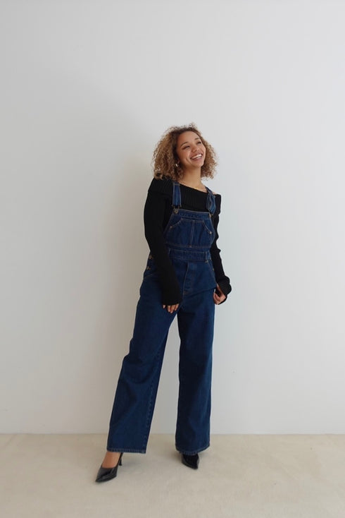 オフショルリブニット