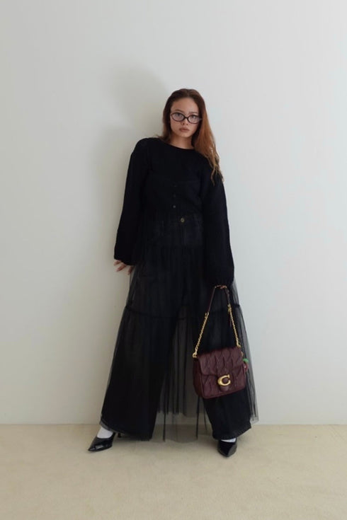 カラーショートニット