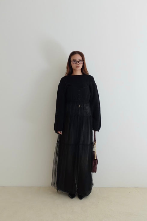 カラーショートニット