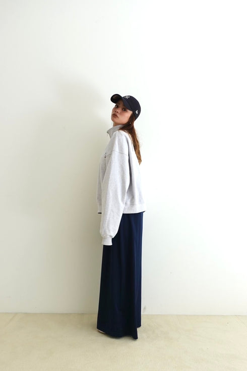 ハーフジップスウェット