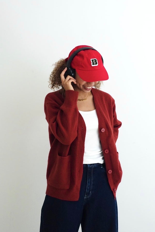 フロントポケットニットカーデ