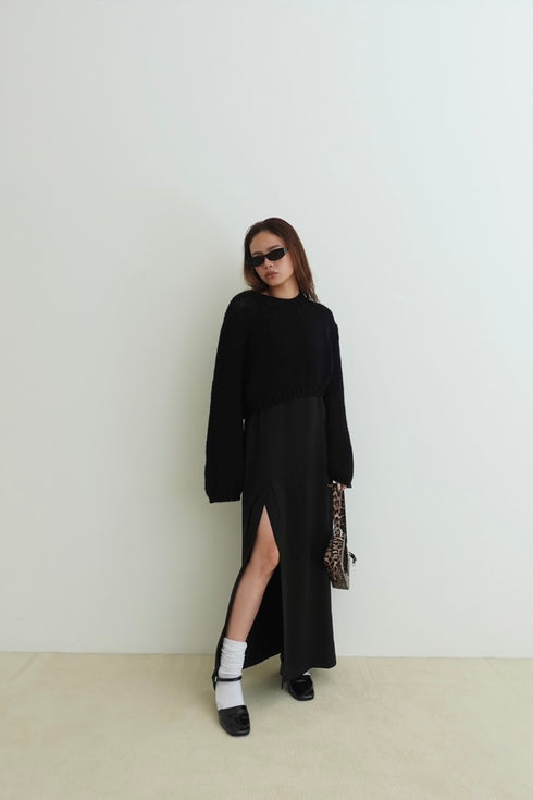 カラーショートニット