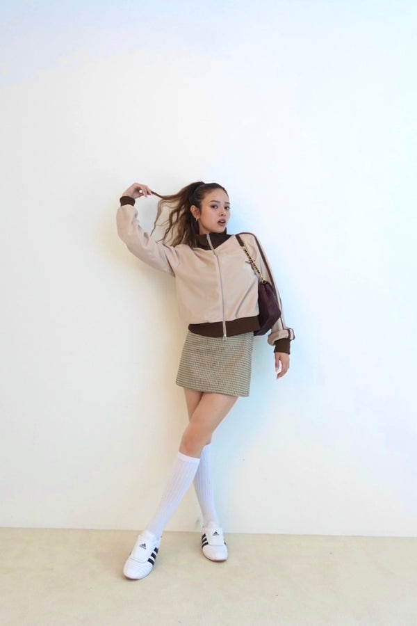 ダブルZIPラインブルゾン