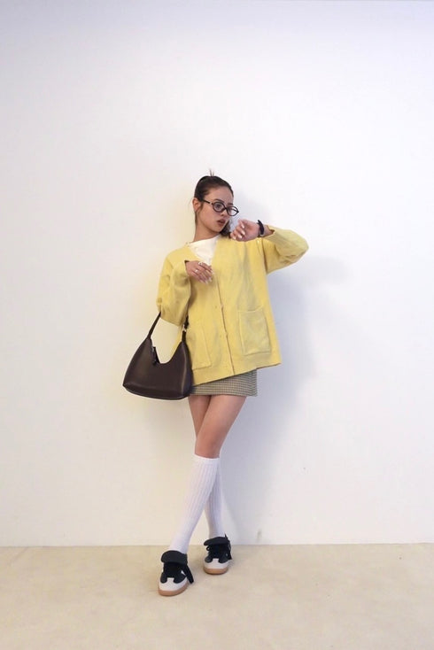 フロントポケットニットカーデ