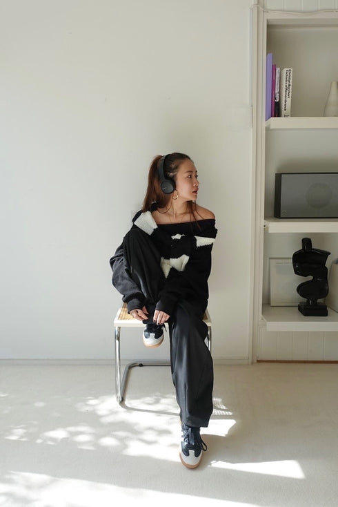 カラータックパンツ